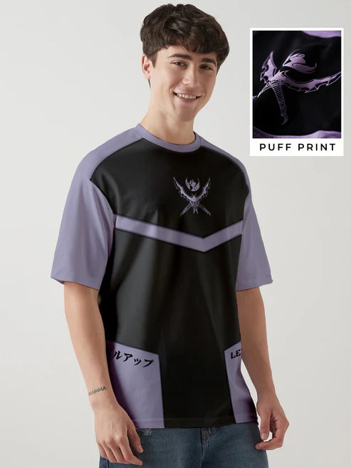 Jin Woo X Shadow Monarch Solo Leveling Oversized T-Shirt - Multi Color